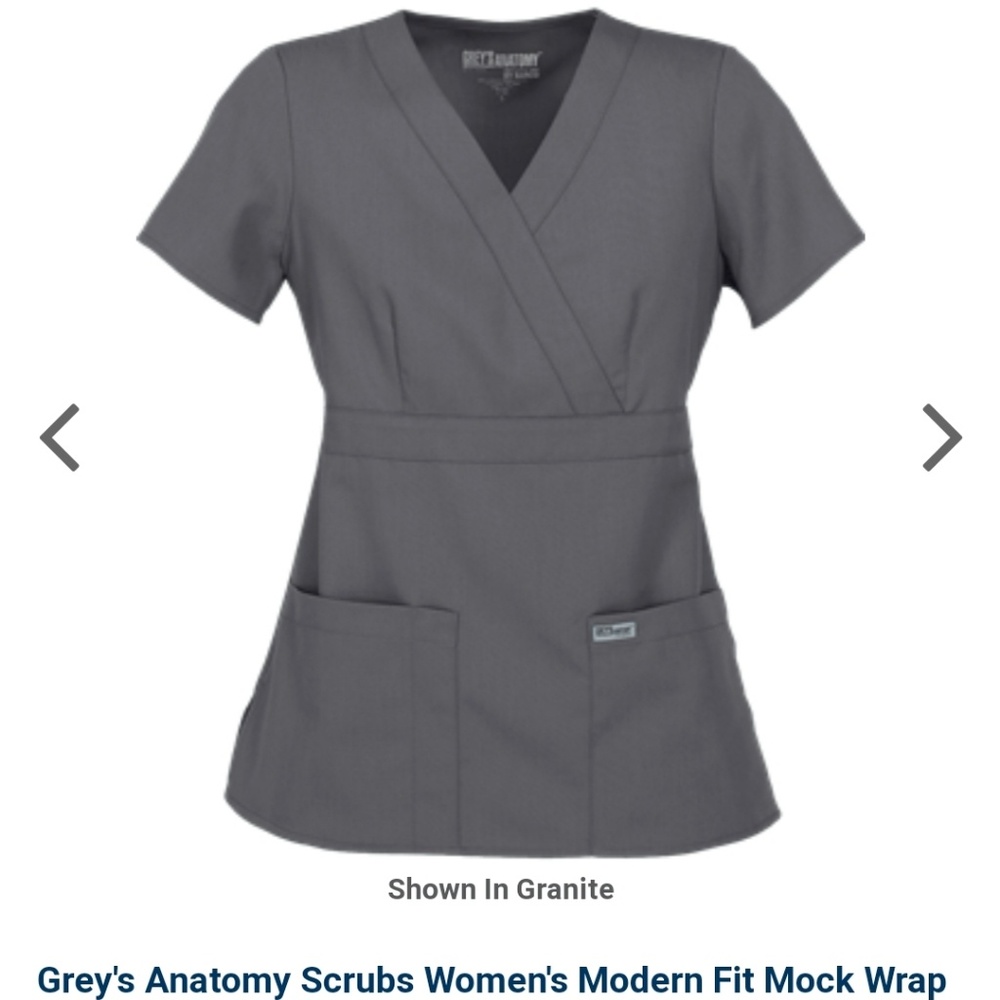 Grey's anatomy mock wrap scrub top